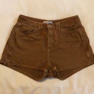 American apparel side zip shorts